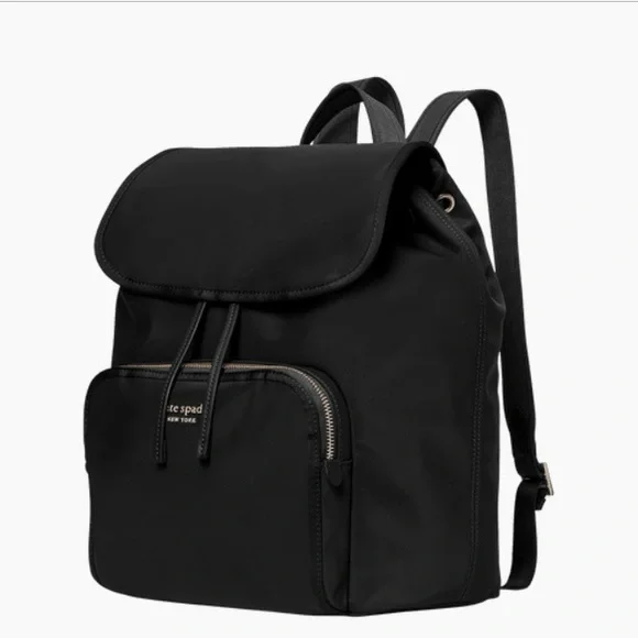 Kate Spade Nylon Backpack, Backpack with Adjustable Straps, Black - Picture 2 of 12